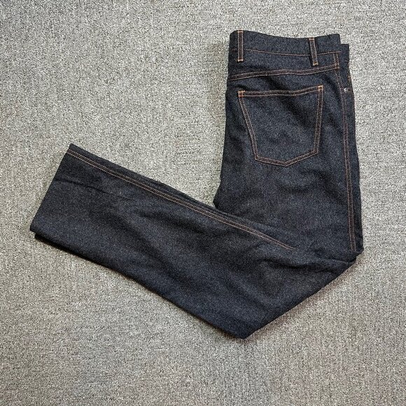 Vitale Barberis Canonico by Lawrence Covell 100% Wool Orange Stitching Pants - Picture 1 of 7